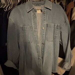Abercrombie & Fitch Light Blue Denim Shirt Jacket